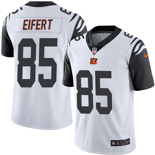 Men's Limited Tyler Eifert Nike Jersey White - #85 Rush NFL Cincinnati Bengals